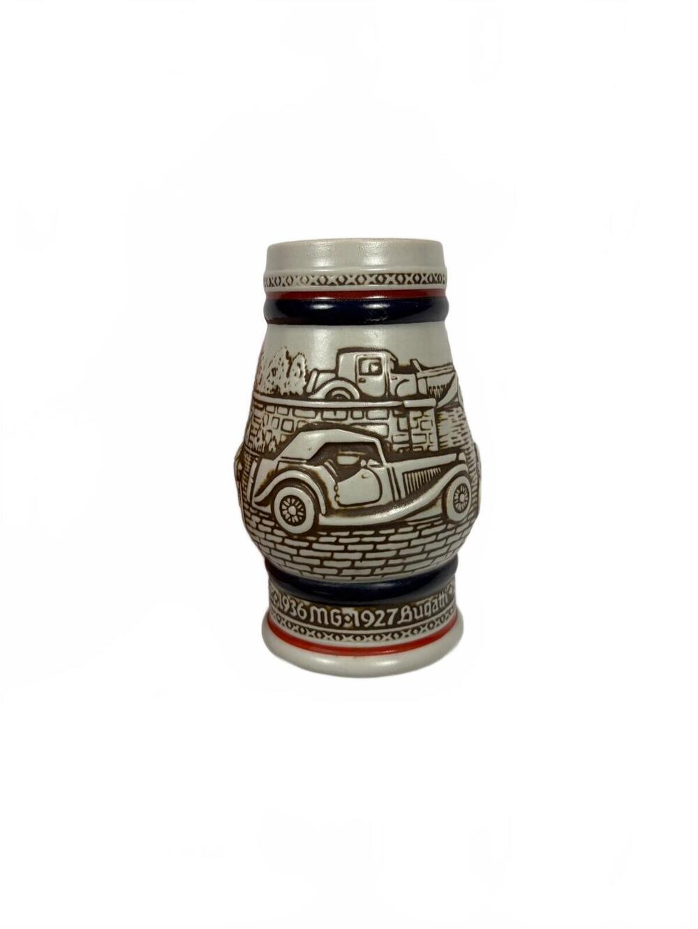 Vintage Avon 1982 Car Classics Mini Beer Stein Mug MG Bugatti Brazil
